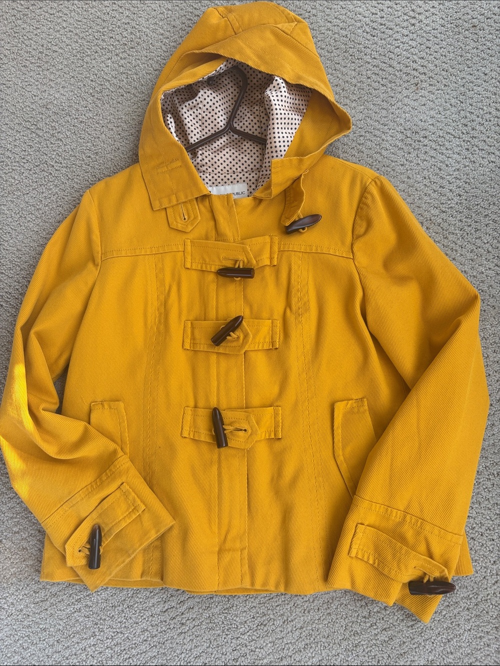 Banana Republic Yellow Hooded Toggle Jacket - Picture 13 of 13